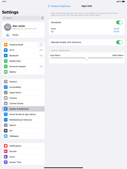 Press and drag the indicator below Press and drag the indicator below