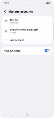 Press the required email account.