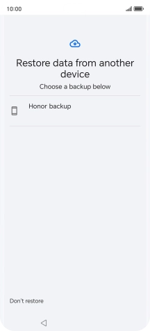 Press the required backup and your phone restores the content of the selected backup. Subsequently, follow the instructions on the screen to set up your phone and prepare it for use.