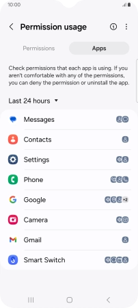 Press the drop down list.