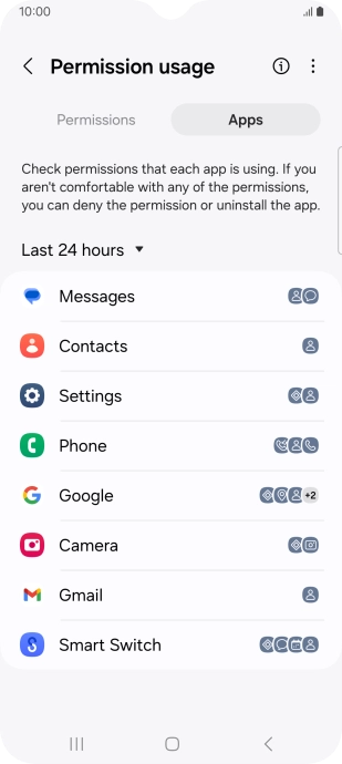 Press the drop down list.
