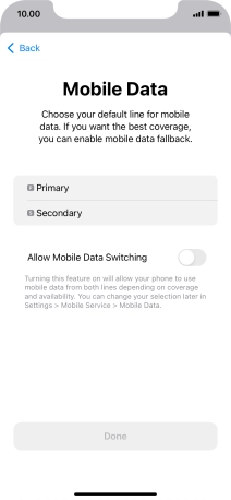 Press the required price plan.