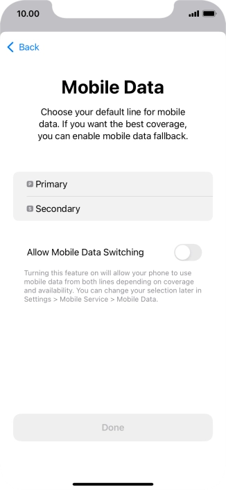 Press the required price plan.