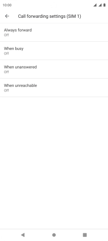 Press the required divert type.