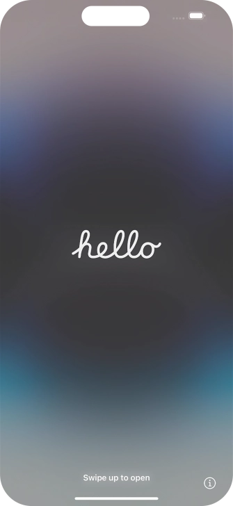 Slide your finger upwards starting from the bottom of the screen.