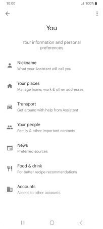 Press Nickname and follow the instructions on the screen to select phone owner settings.