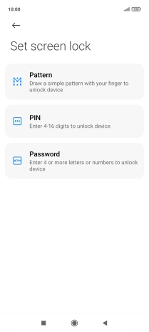 Press the required phone lock code.