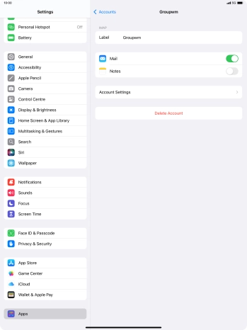 Press Account Settings.
