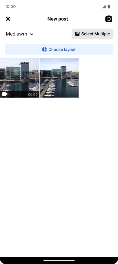 Press the required picture or video clip.