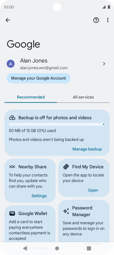 Press Find My Device.