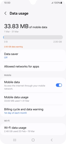 The total data usage is displayed.