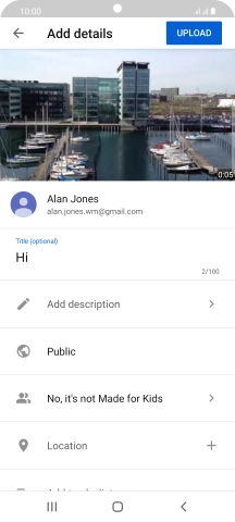 Key in the required text and press UPLOAD.