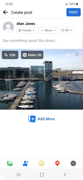 Press the text input field and key in the required text.