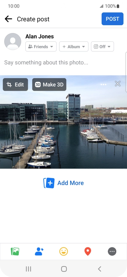 Press the text input field and key in the required text.