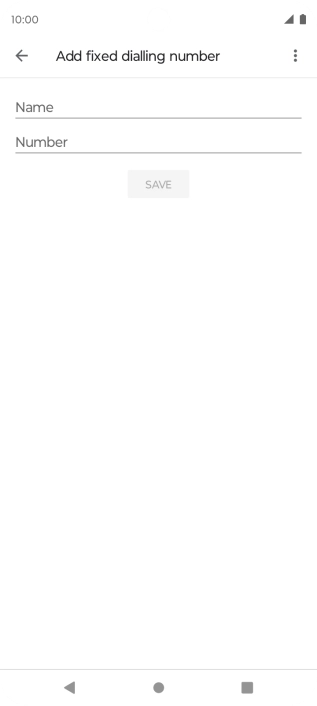 Press Name and key in the required name.