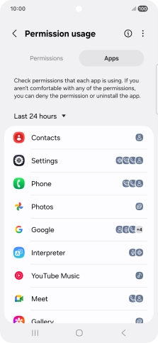Press the drop down list.