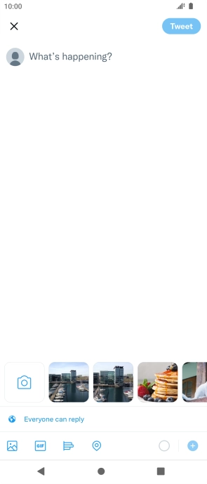 Press the text input field.