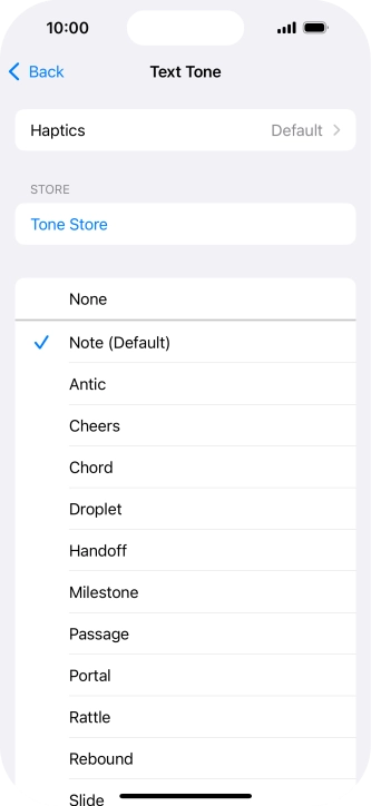 Press the required message tones to hear them.