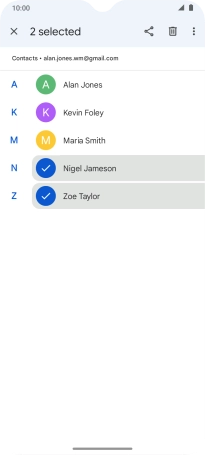 Press the menu icon.