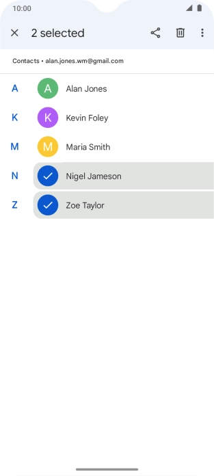 Press the menu icon.