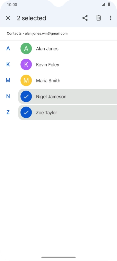Press the menu icon.