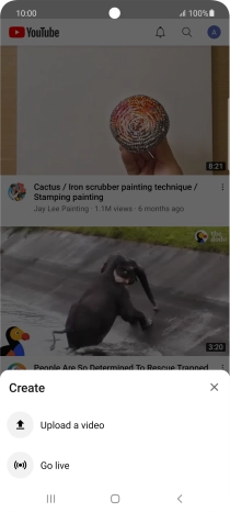 Press Upload a video.