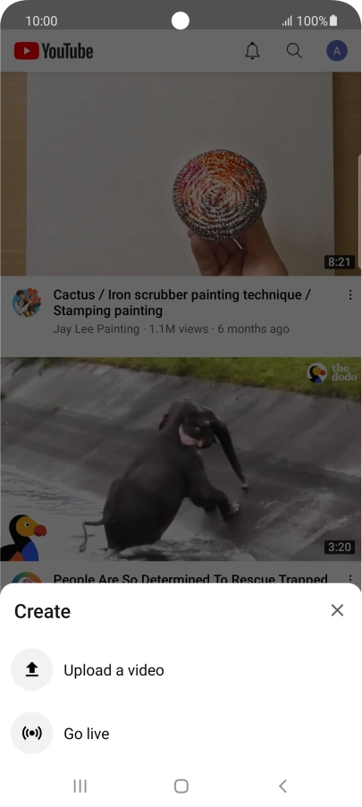 Press Upload a video.