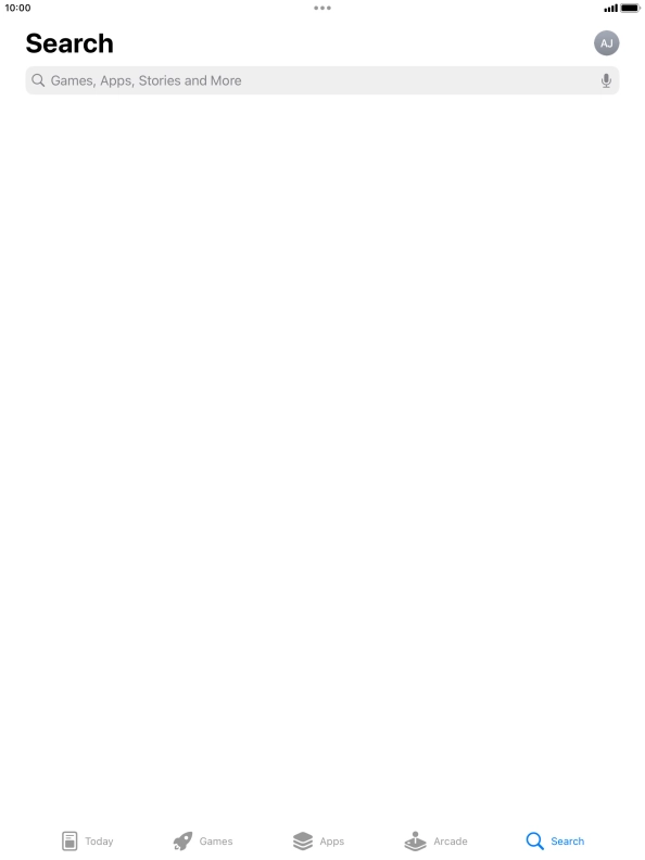 Press the search field. Press the search field.