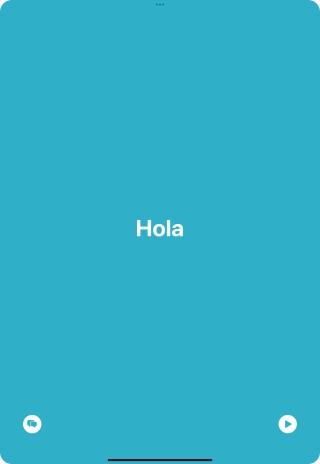 Press the split view icon to go back to display of both languages.