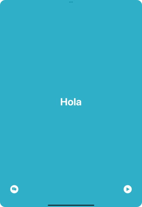 Press the split view icon to go back to display of both languages.