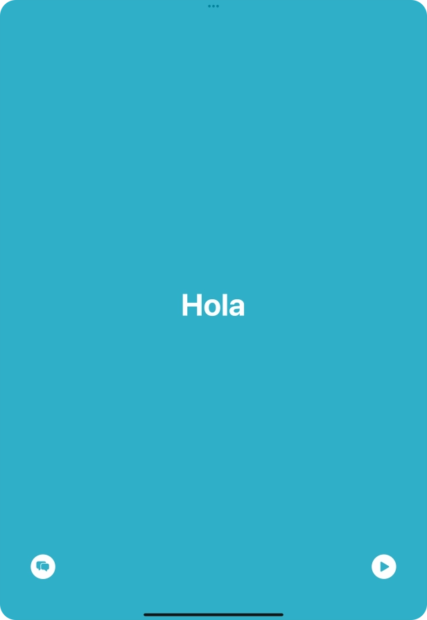 Press the split view icon to go back to display of both languages.