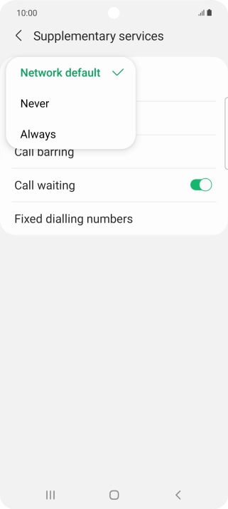 Press Always to turn on caller identification.