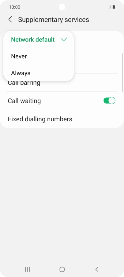 Press Always to turn on caller identification.