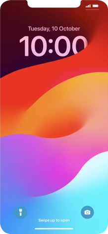 Slide your finger upwards starting from the bottom of the screen.