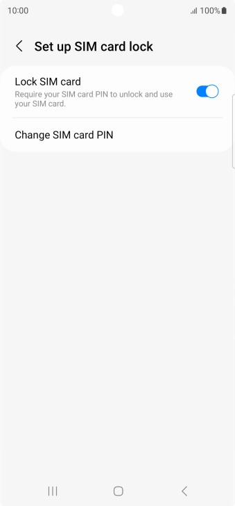 Press Change SIM card PIN.