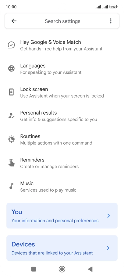 Press Hey Google & Voice Match.