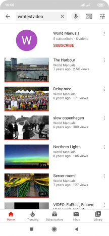 Press the required video clip.