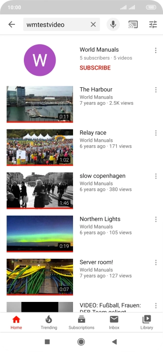 Press the required video clip.