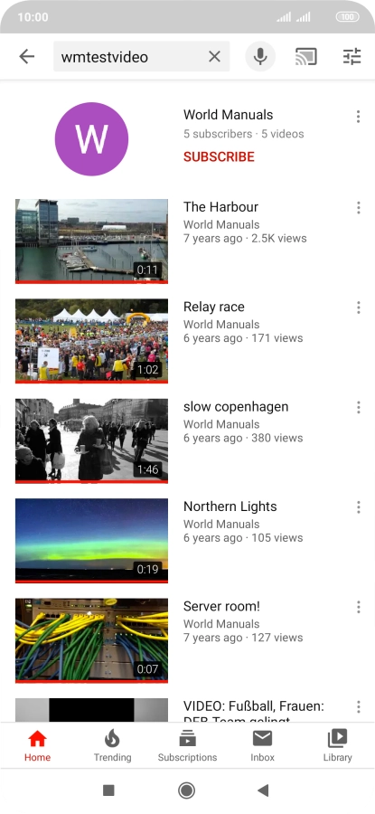 Press the required video clip.