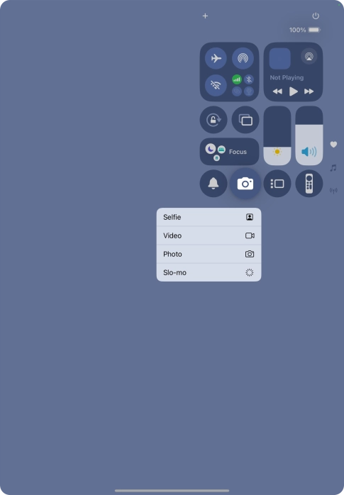Press and hold the required function to see more actions.