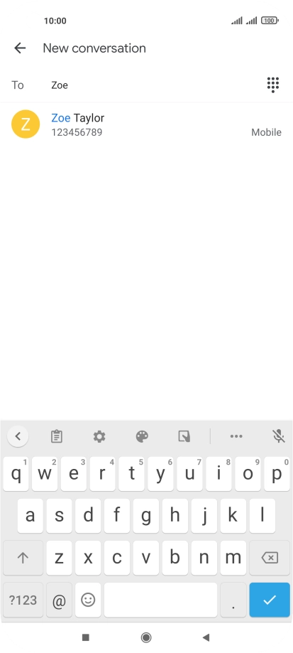 Press the required contact.