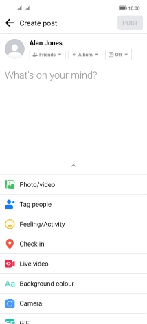 Press the text input field.