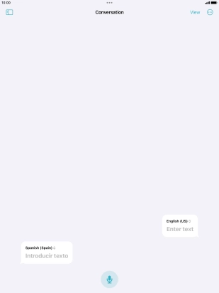 Press the microphone icon and say the required word or sentence. Press the microphone icon and say the required word or sentence.
