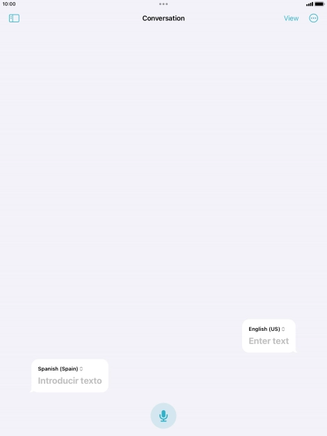 Press the microphone icon and say the required word or sentence. Press the microphone icon and say the required word or sentence.
