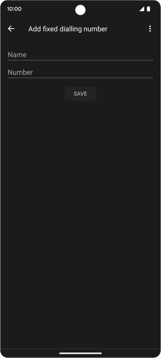 Press Name and key in the required name.