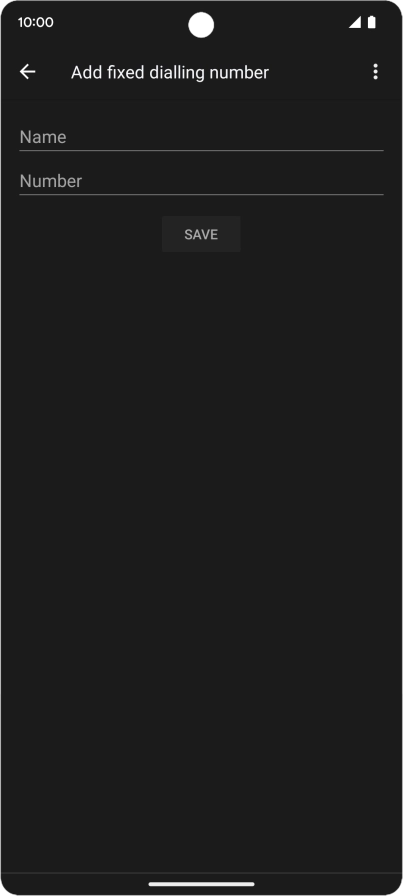 Press Name and key in the required name.