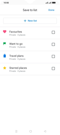 Press the required setting.