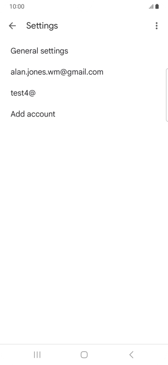 Press the required email account.