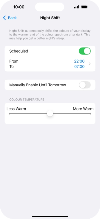 Press the indicator next to 
