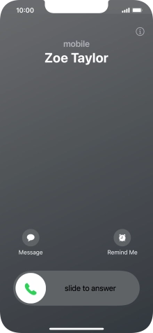 Press and drag the accept call icon right.